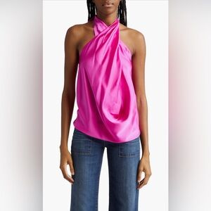 NWOT Ramy Brook Convertible Stretch Silk Charmeuse Top Size XS $295